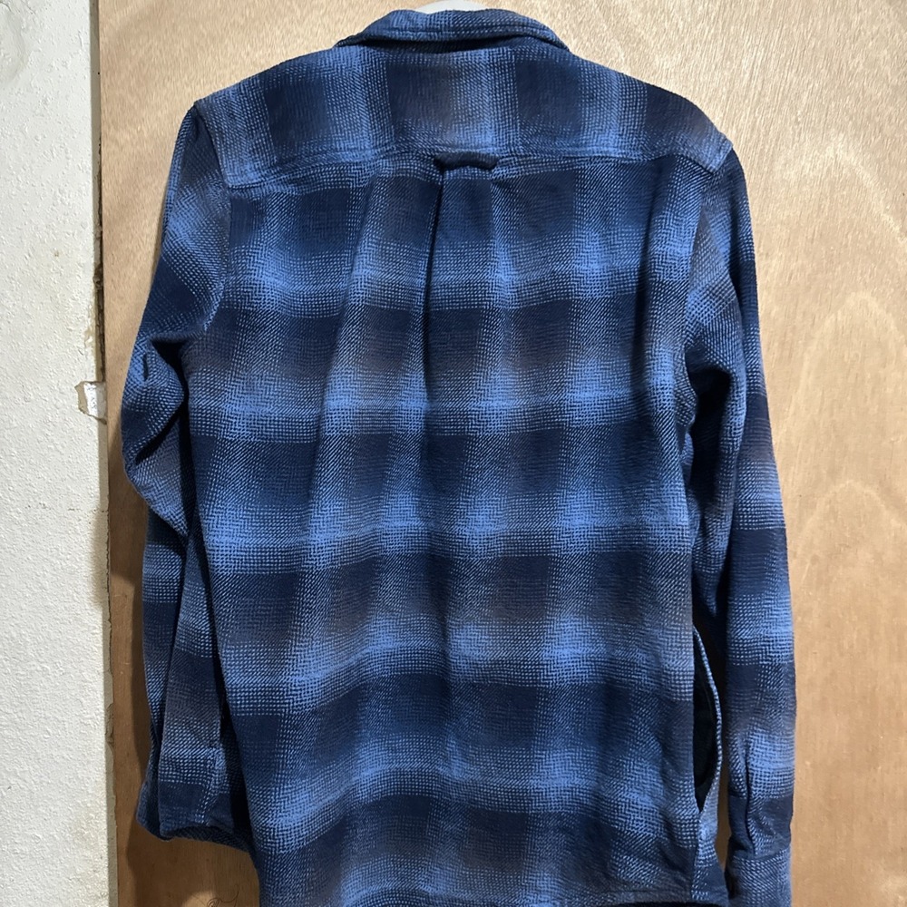 Orvis Plaid Flannel Shacket M Navy And Black Pockets Soft Cotton - Picture 2 of 10